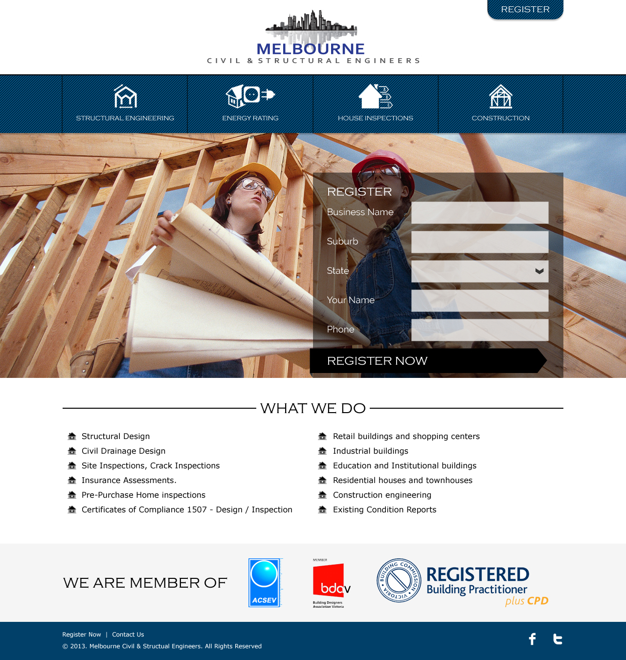 Web Design par Lauren pour Melbourne Civil & Structural Engineers | Design #1981662