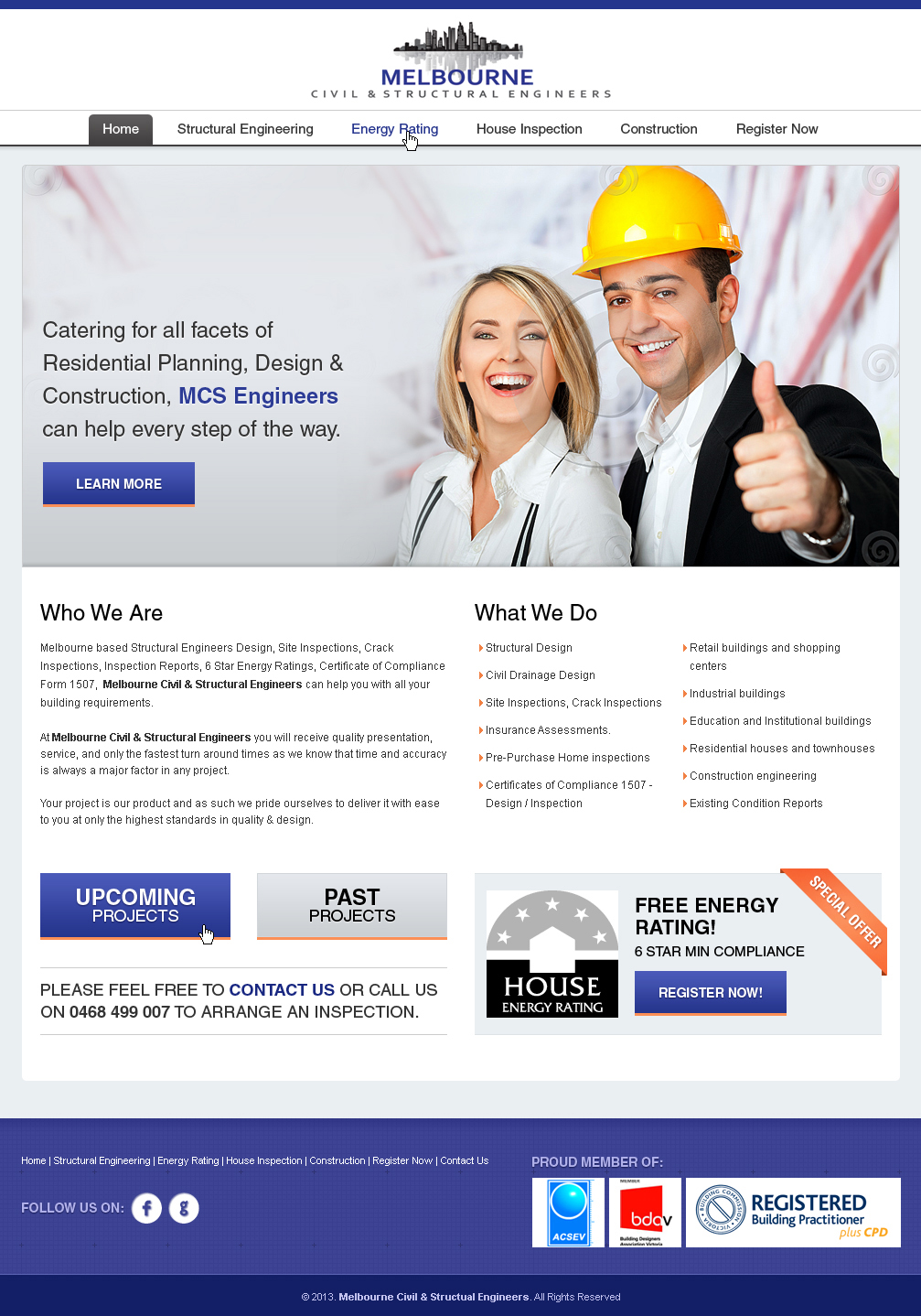 Web Design par Manuli pour Melbourne Civil & Structural Engineers | Design #1992505