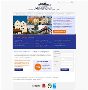 Web-Design von SJ für Melbourne Civil & Structural Engineers | Design: #1975386