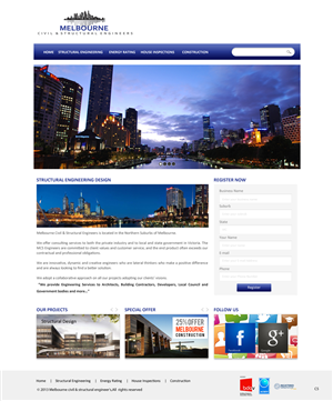 Web-Design von pb für Melbourne Civil & Structural Engineers | Design: #1968046