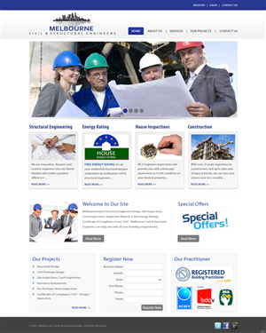 Web-Design von pb für Melbourne Civil & Structural Engineers | Design: #1968049