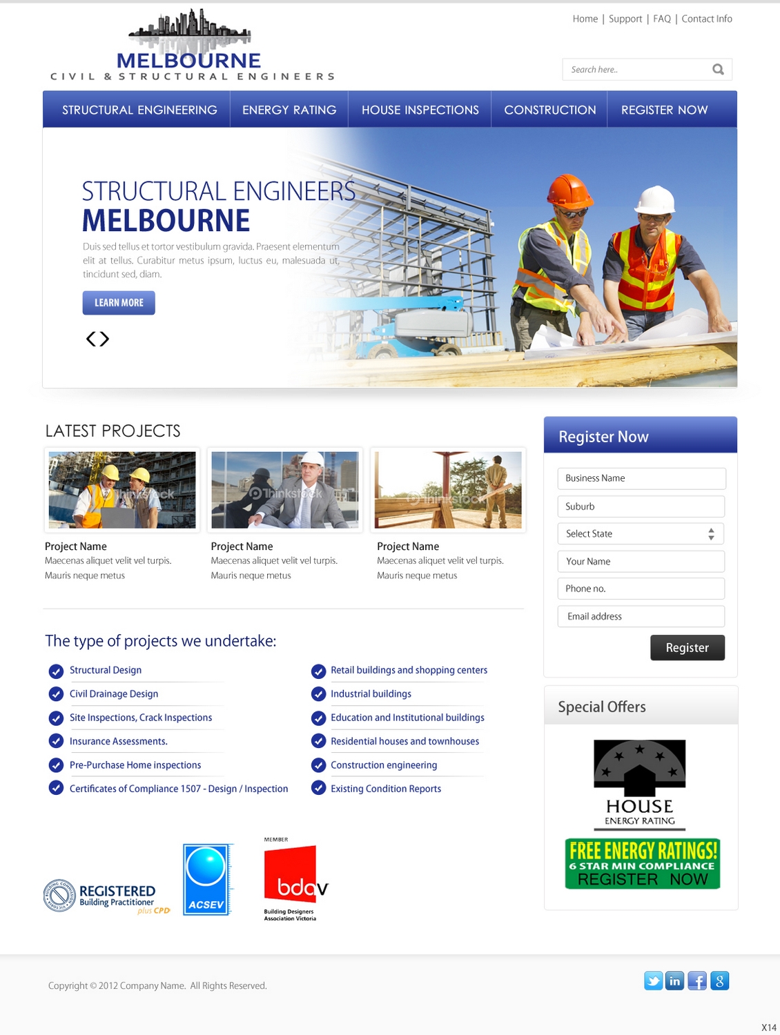 Web Design by pb for Melbourne Civil & Structural Engineers | Design #1968059
