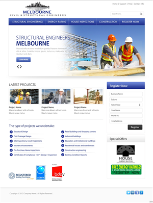Web Design by pb for Melbourne Civil & Structural Engineers | Design: #1968059