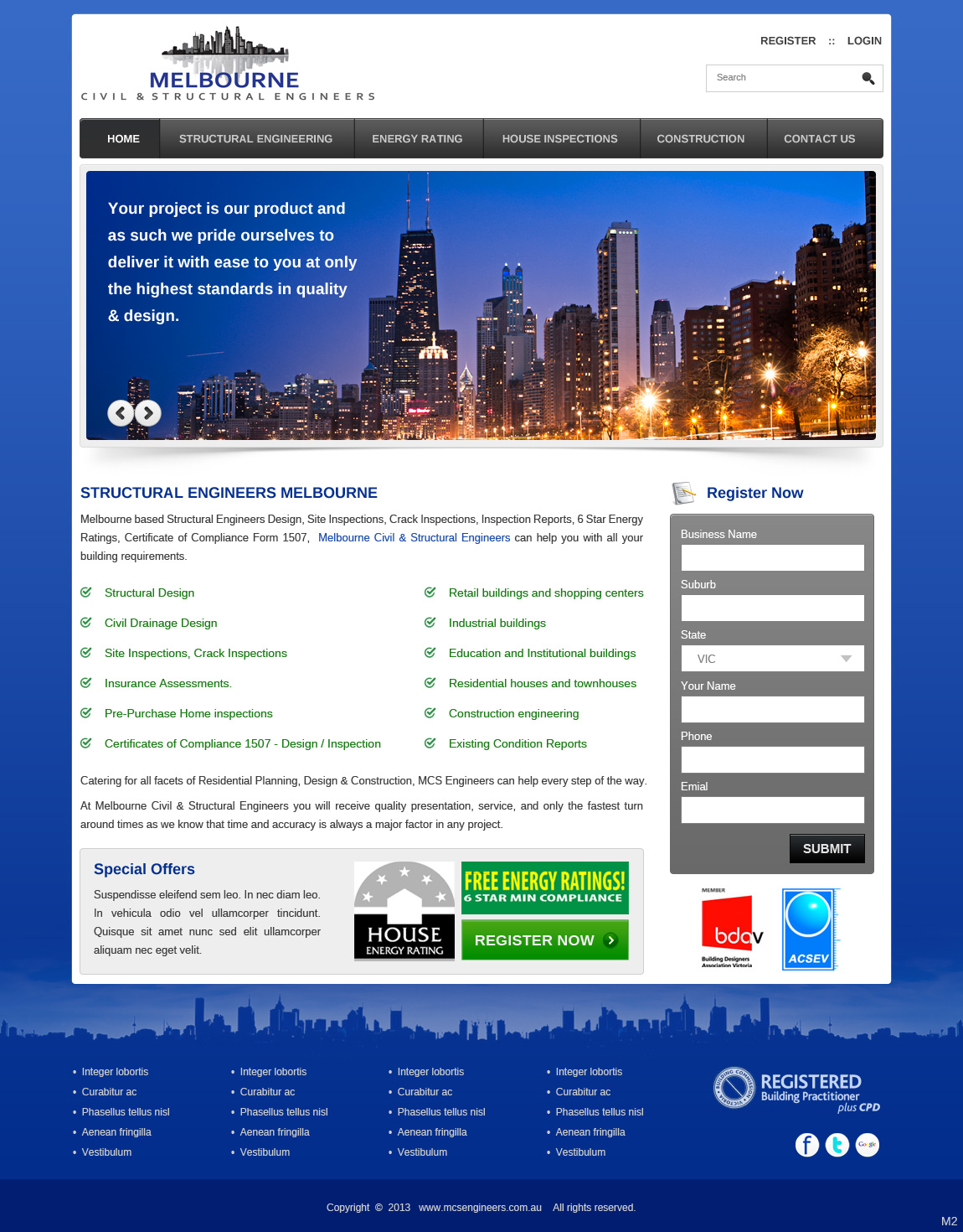 Web Design by pb for Melbourne Civil & Structural Engineers | Design #1968061