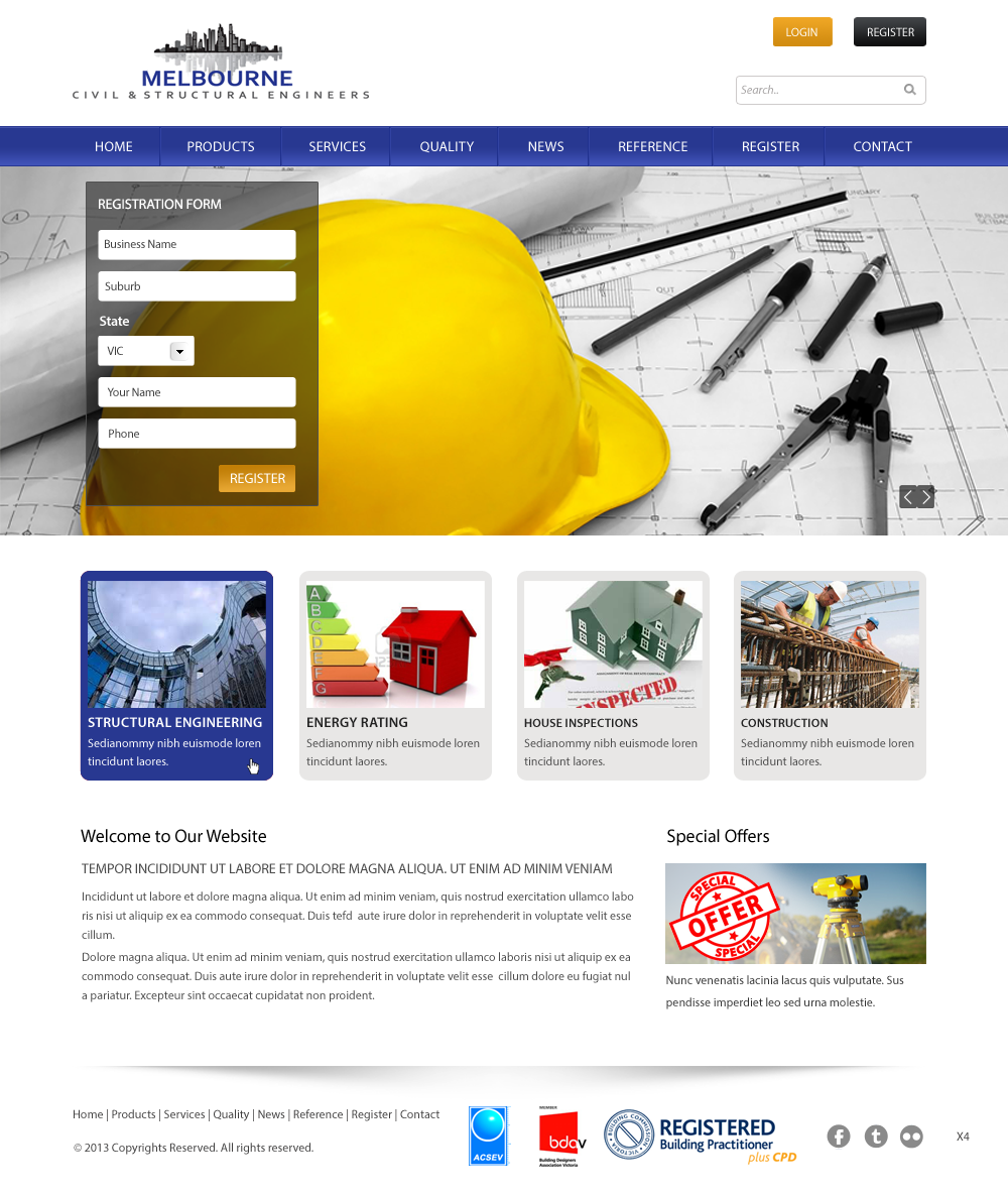 Web Design by pb for Melbourne Civil & Structural Engineers | Design #1972579