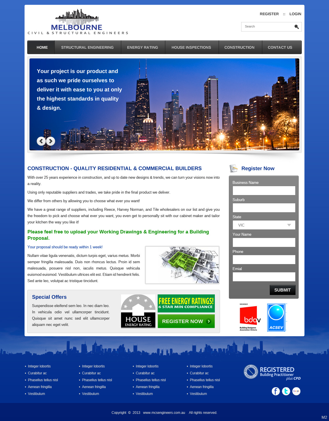 Web Design by pb for Melbourne Civil & Structural Engineers | Design #1984517