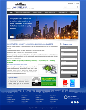 Web Design by pb for Melbourne Civil & Structural Engineers | Design: #1984517