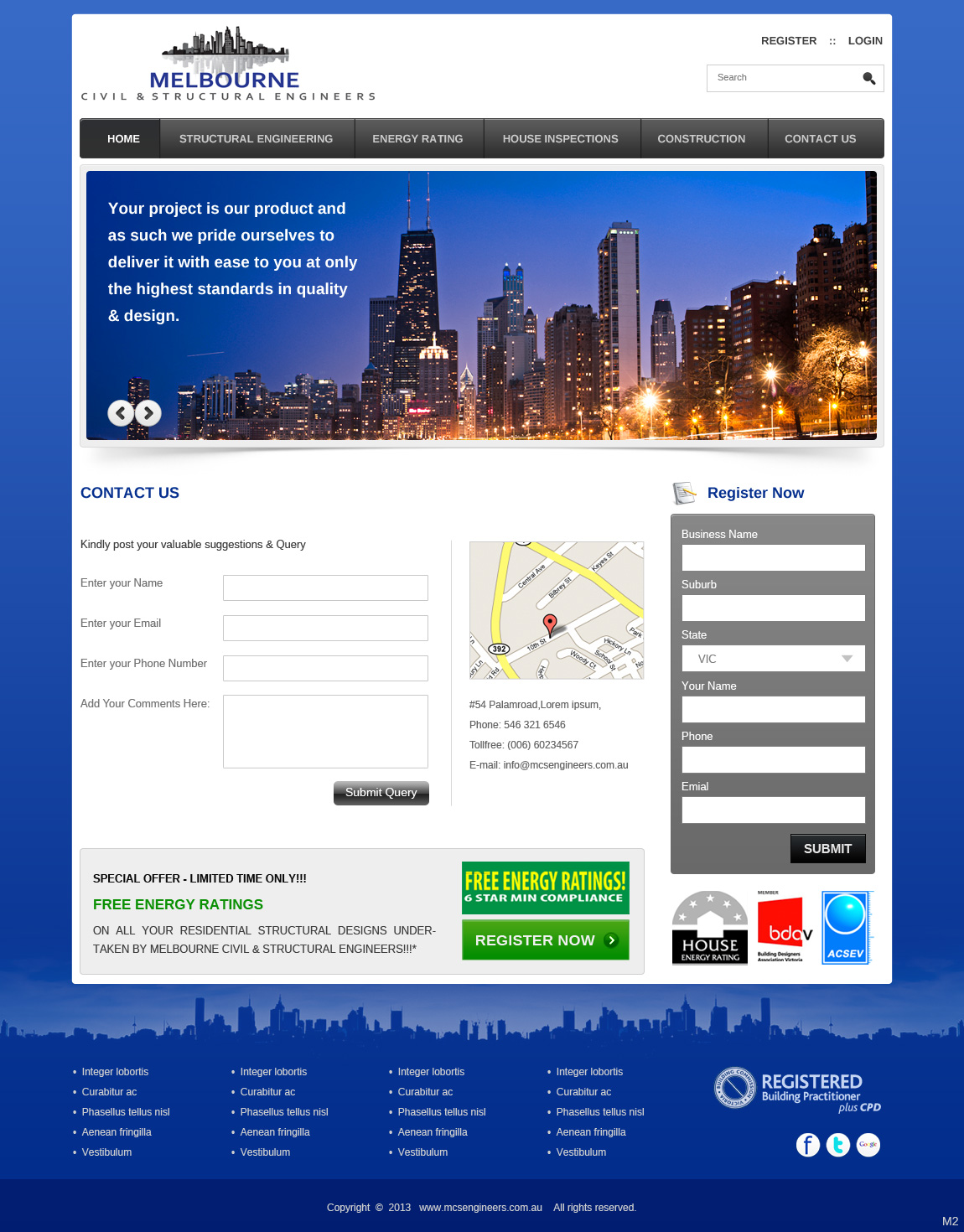 Web Design by pb for Melbourne Civil & Structural Engineers | Design #1984519