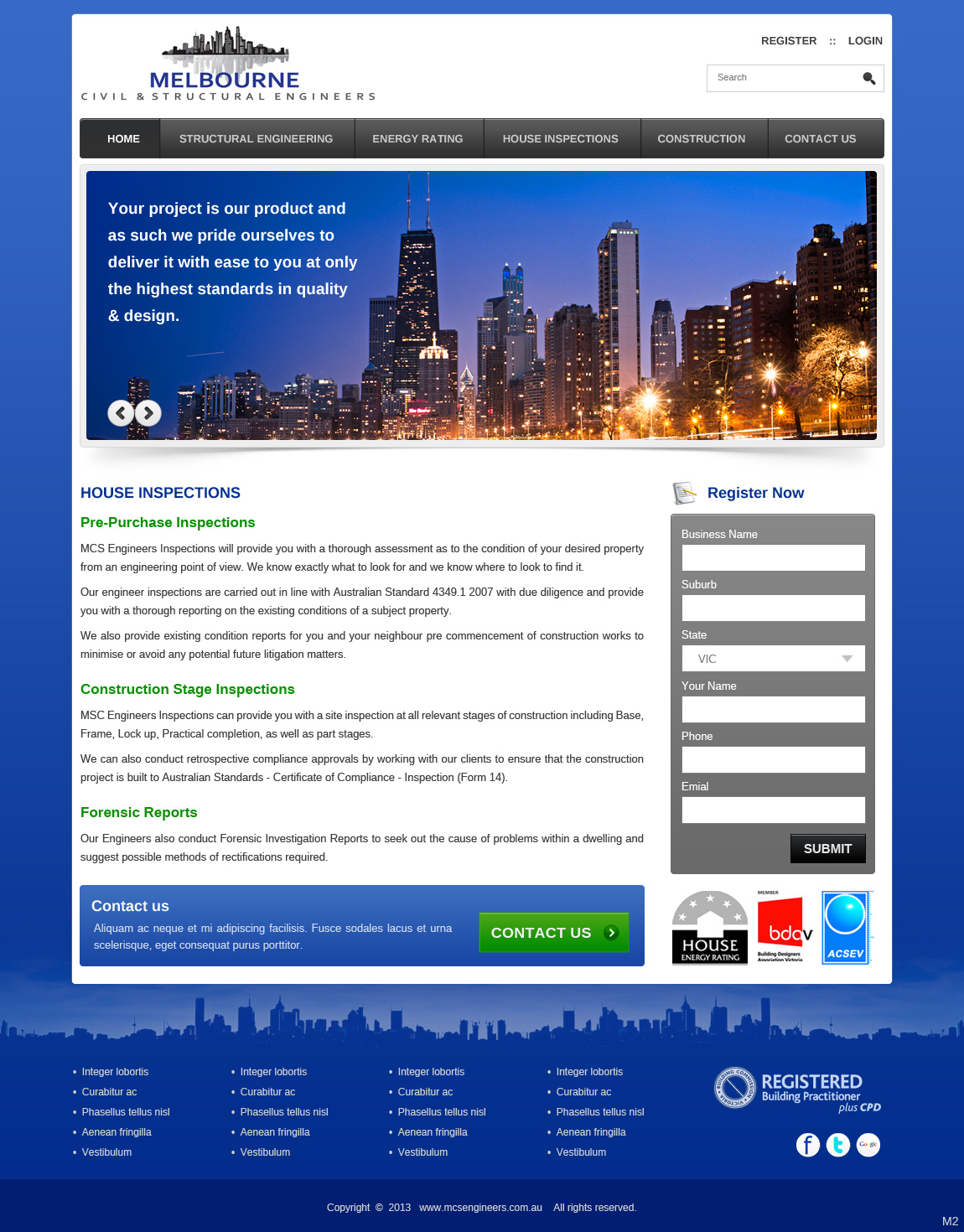Web Design by pb for Melbourne Civil & Structural Engineers | Design #1984523