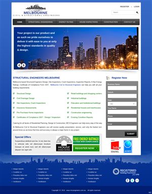 Web Design by pb for Melbourne Civil & Structural Engineers | Design: #1984525