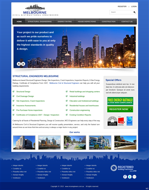 Web Design by pb for Melbourne Civil & Structural Engineers | Design: #1984528