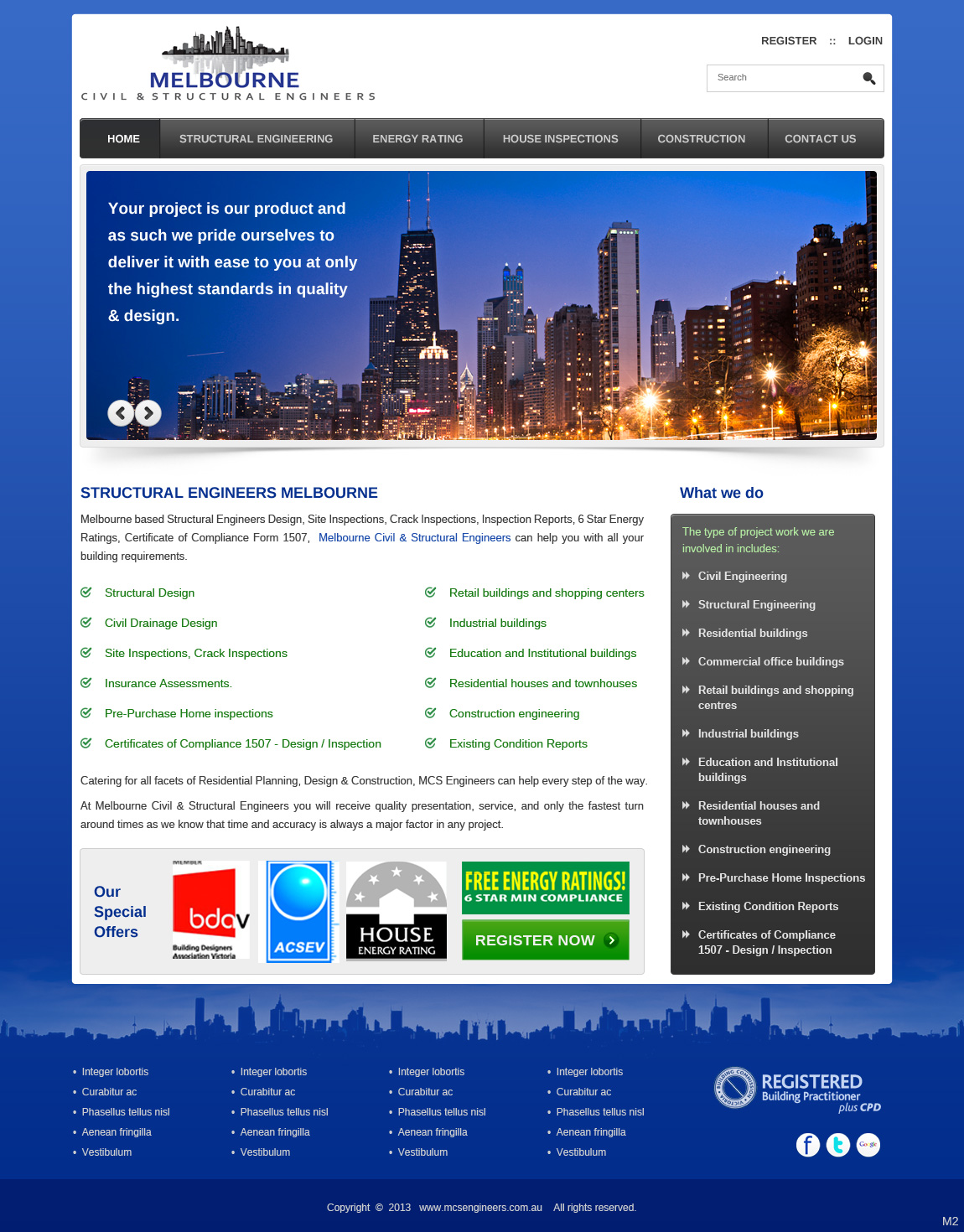 Web Design by pb for Melbourne Civil & Structural Engineers | Design #1984531