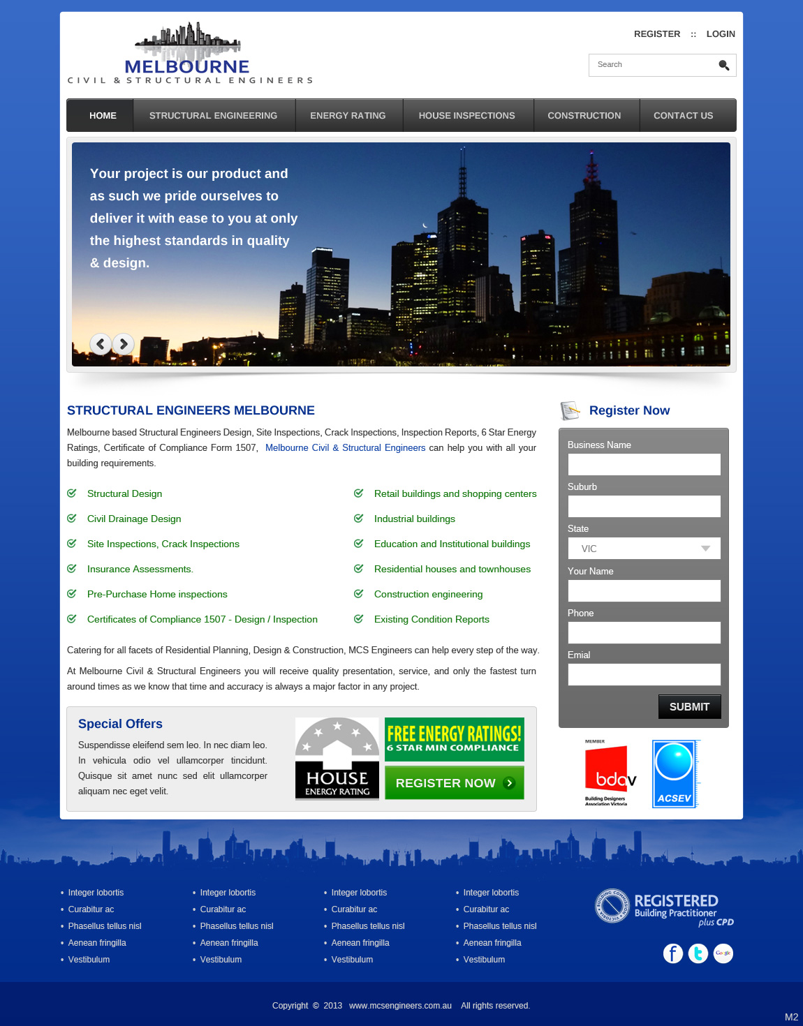 Web Design by pb for Melbourne Civil & Structural Engineers | Design #1984532
