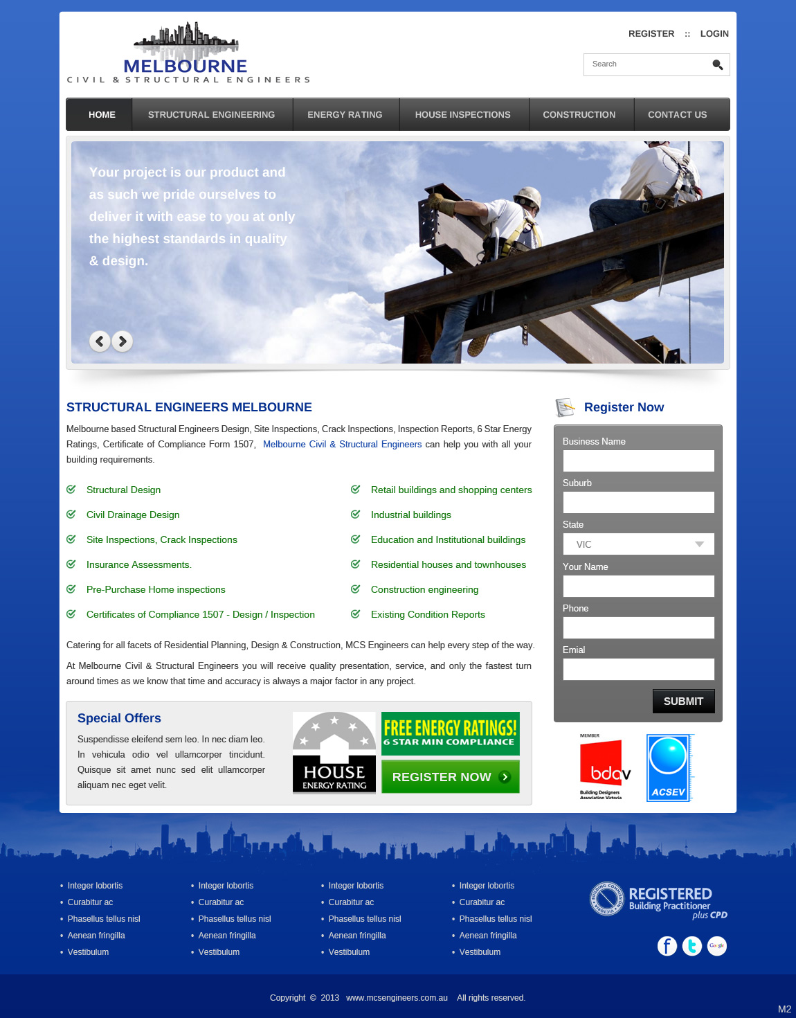 Web Design by pb for Melbourne Civil & Structural Engineers | Design #1984535
