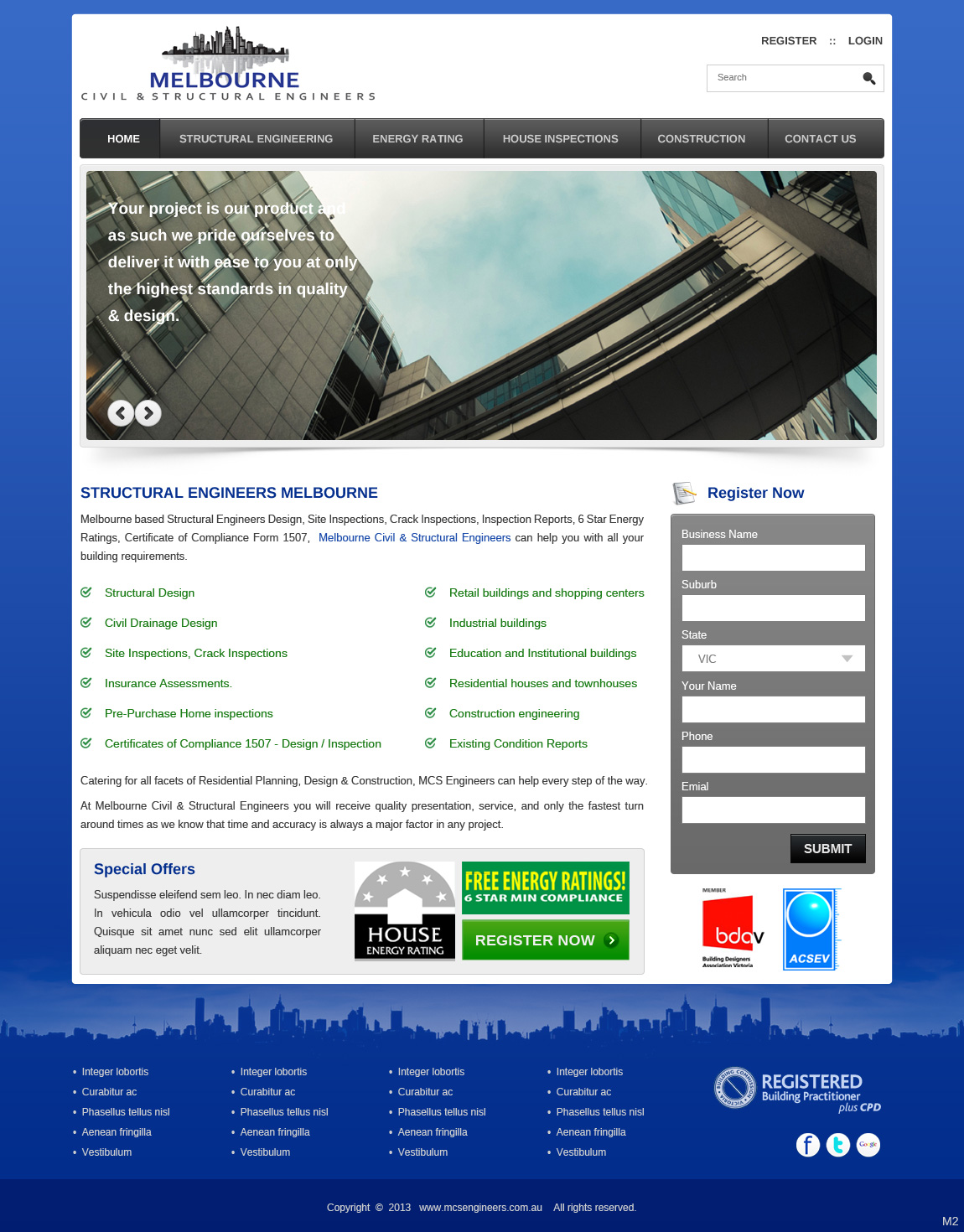 Web Design by pb for Melbourne Civil & Structural Engineers | Design #1984536