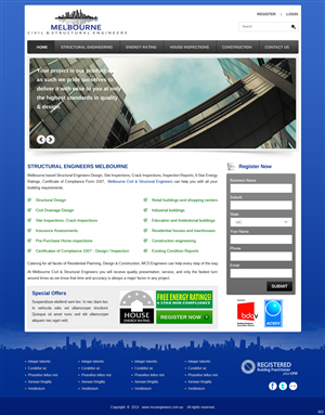 Web Design by pb for Melbourne Civil & Structural Engineers | Design: #1984536