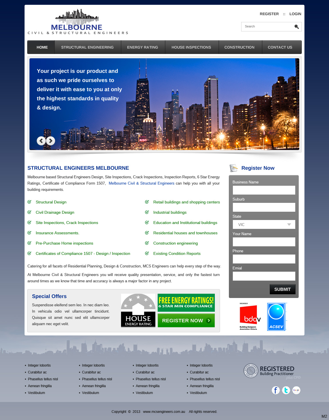 Web Design by pb for Melbourne Civil & Structural Engineers | Design #2080333