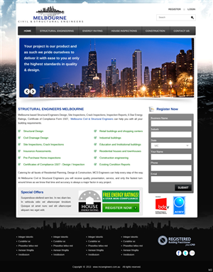 Web Design by pb for Melbourne Civil & Structural Engineers | Design: #2080334