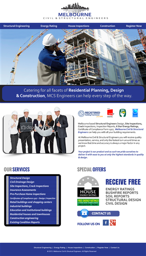 Web Design par jeckx2 pour Melbourne Civil & Structural Engineers | Design #2039963