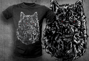 Aggresive Devil Wolf | Diseño de Camiseta por dsgrapiko