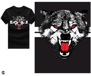 Aggresive Devil Wolf | Diseño de Camiseta por lisa