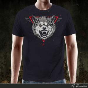 Aggresive Devil Wolf | Diseño de Camiseta por gekgrfx
