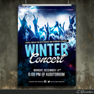 Music Concert Poster for an English School in Qatar | Poster-Design von gekgrfx