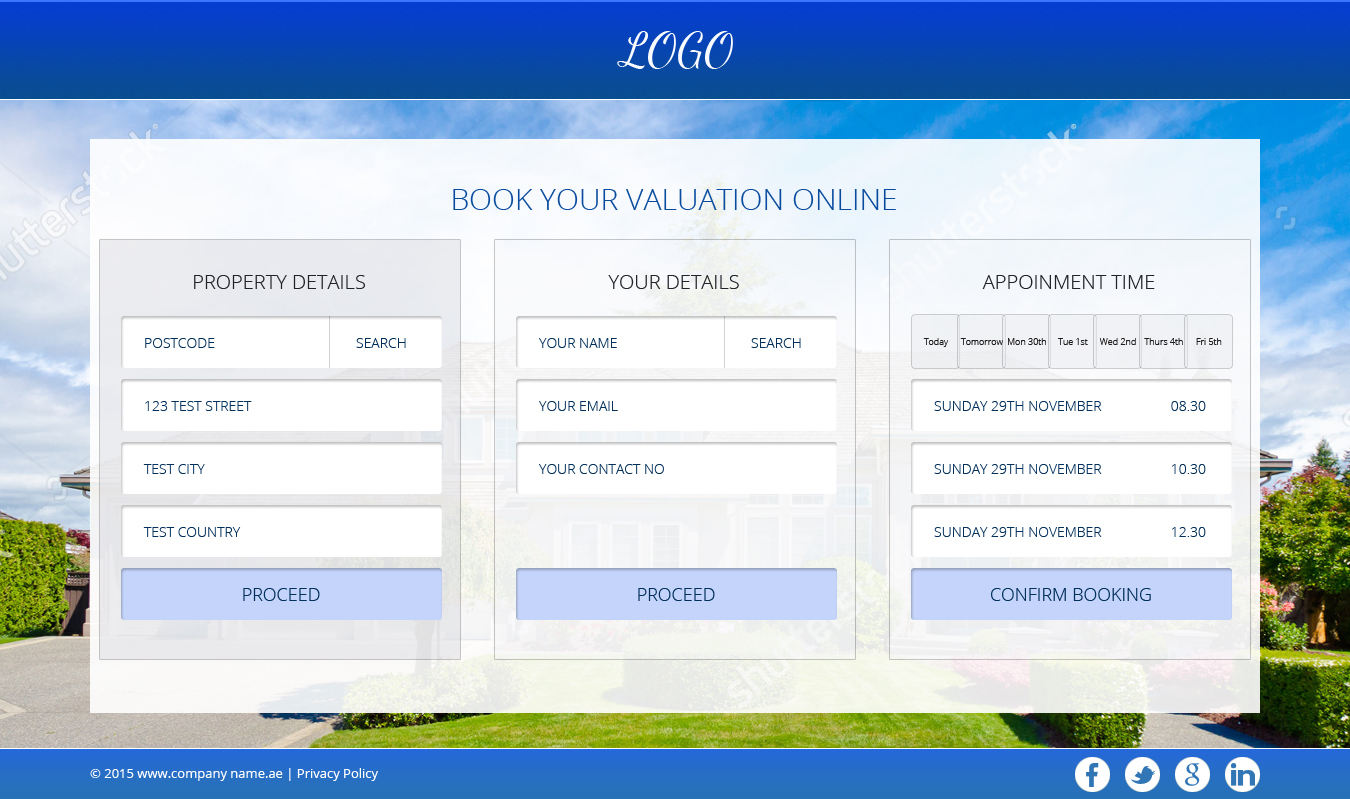 Web Design by SJ-Designer for Blumoo Bookings | Design #8211277
