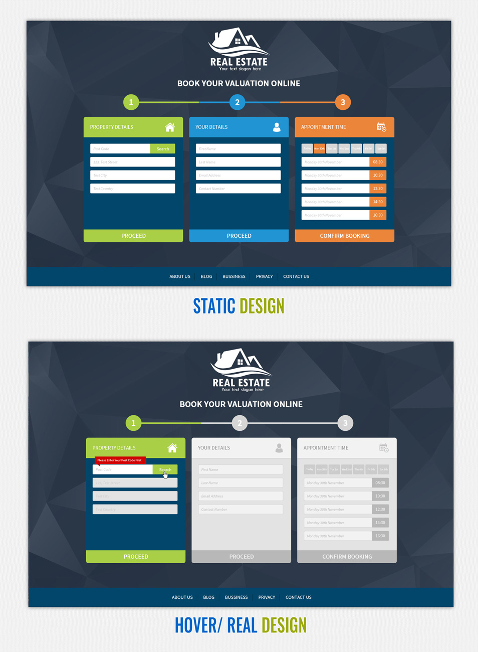 Web Design by JustACreative1 for Blumoo Bookings | Design #8392978