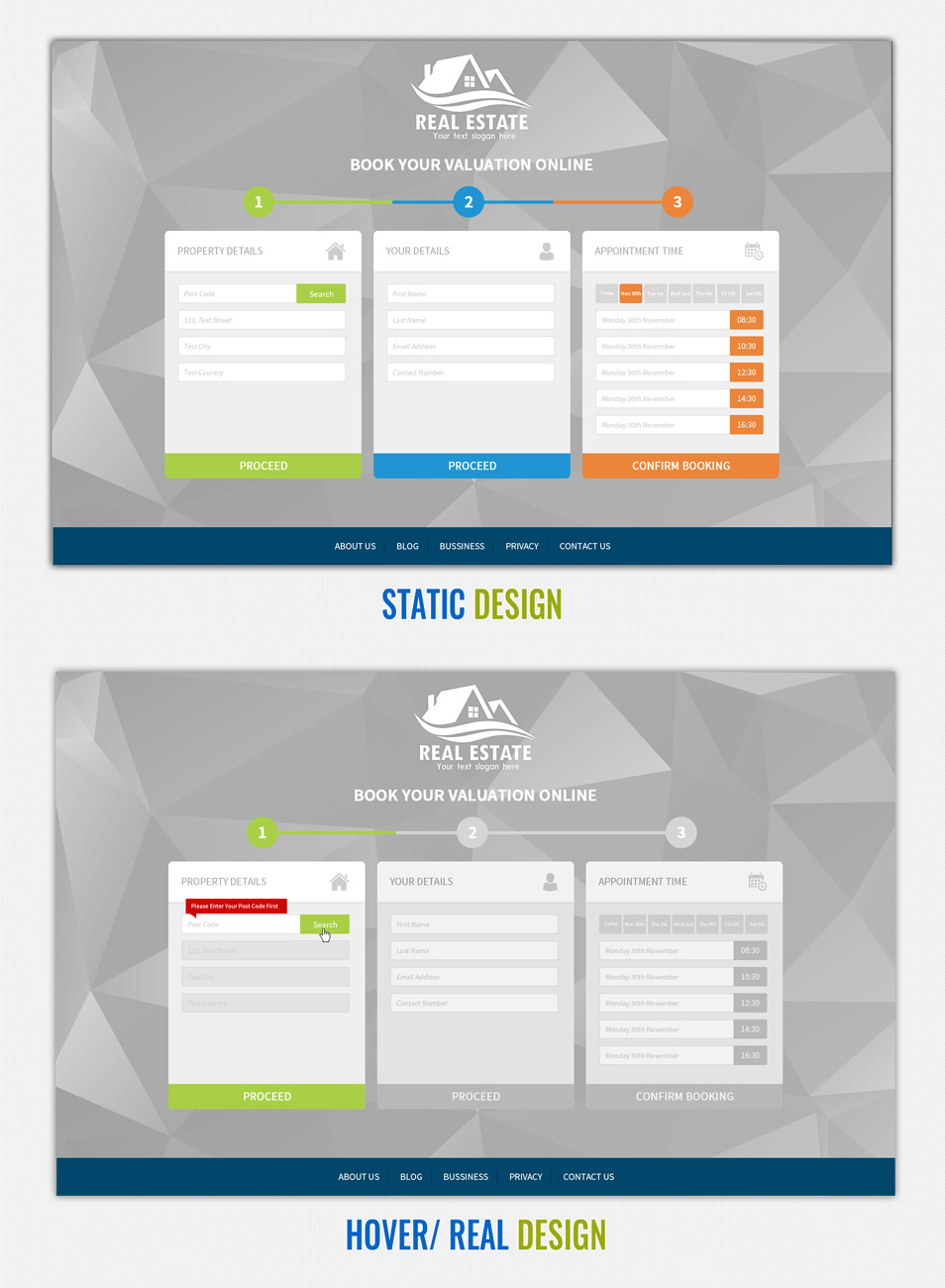 Web Design by JustACreative1 for Blumoo Bookings | Design #8392989