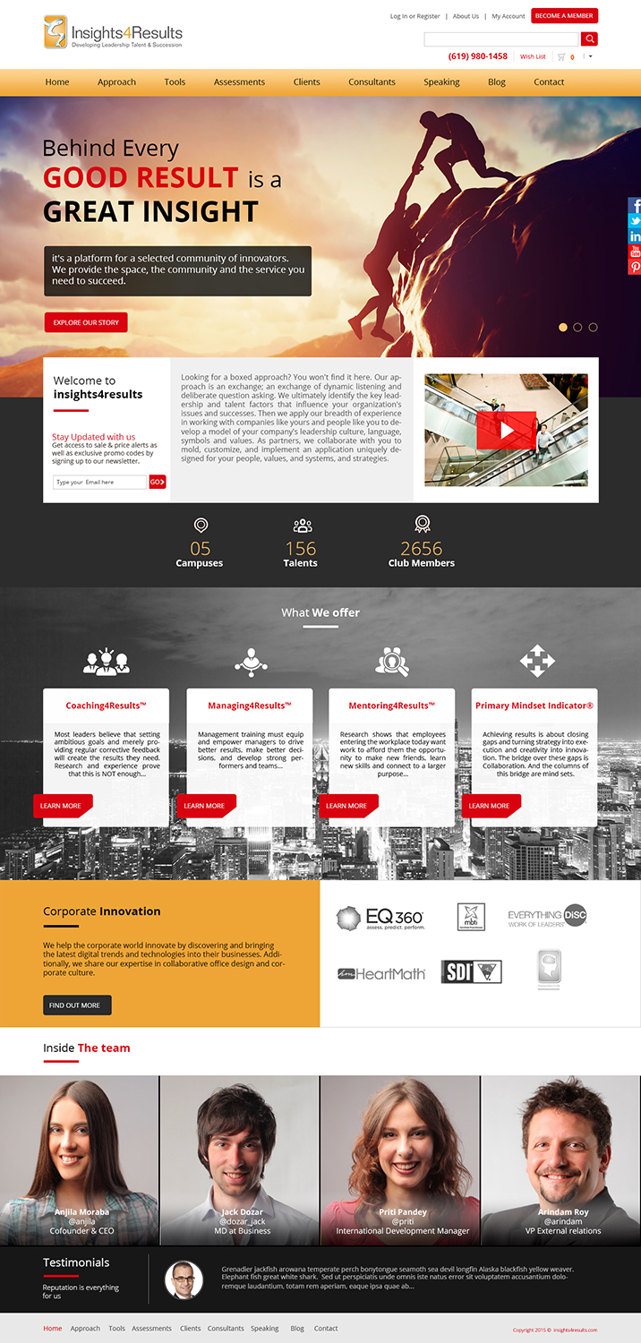 Diseño Web por Arindam para Insights4Results.com | Diseño #8447194