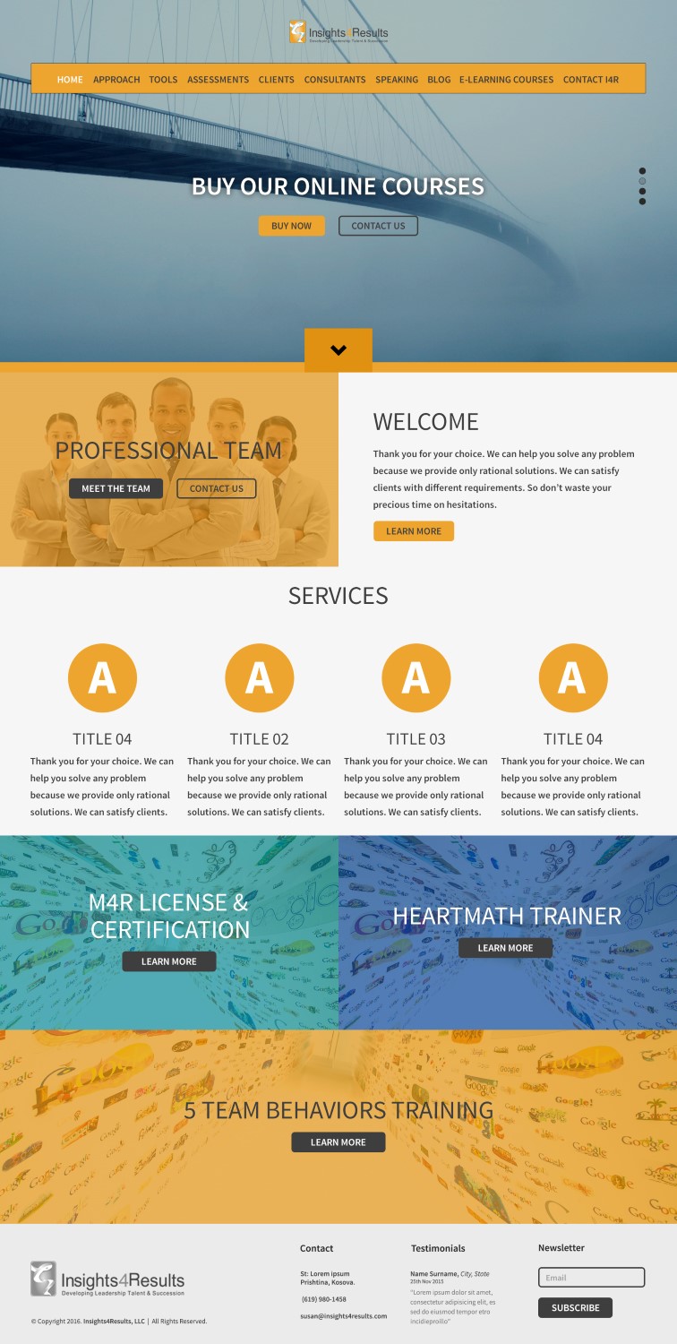 Diseño Web por DG para Insights4Results.com | Diseño #8476783