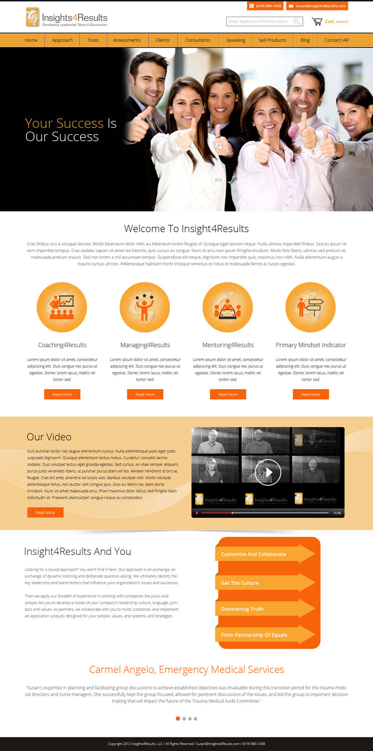 Web Design by SJ-Designer for Insights4Results.com | Design #8500767