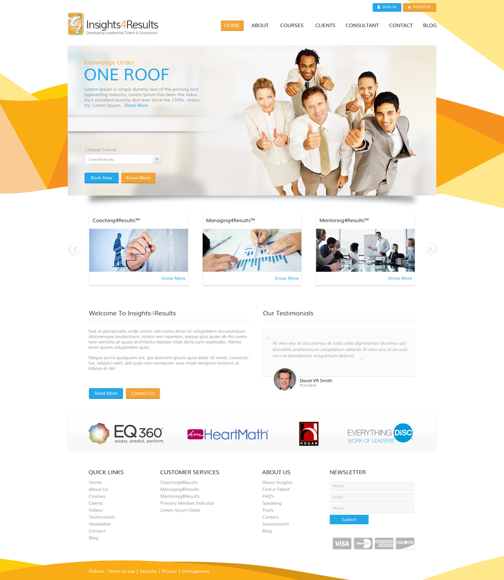 Web Design by JustACreative1 for Insights4Results.com | Design #8501771