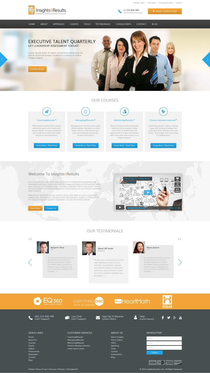 Web Design by JustACreative1 for Insights4Results.com | Design #8519046