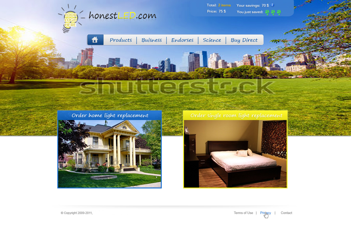 Web Design by Chris_designs for honestLED | Design: #2010452