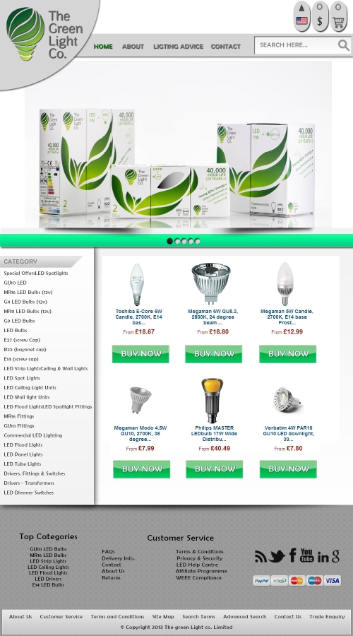 Web Design by sanepara for honestLED | Design #2010253