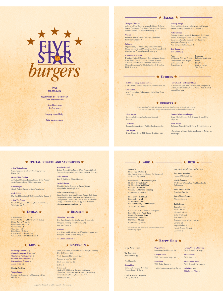 Design de Menu par Coleen Designs pour David Dobbs Enterprises / Menu Designs | Design #1977592