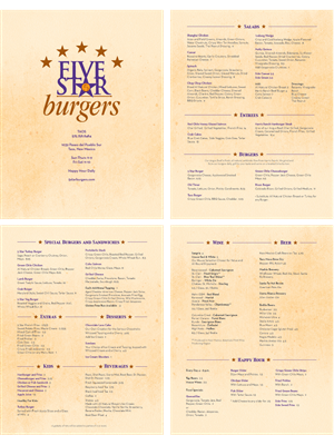 Menu Design by Coleen Designs