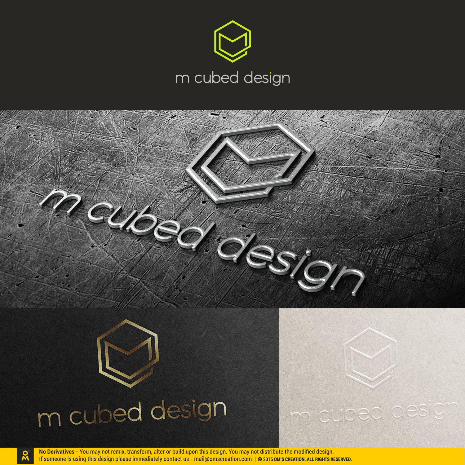 Logo Design by Omee for M cubed design | Design #8388864
