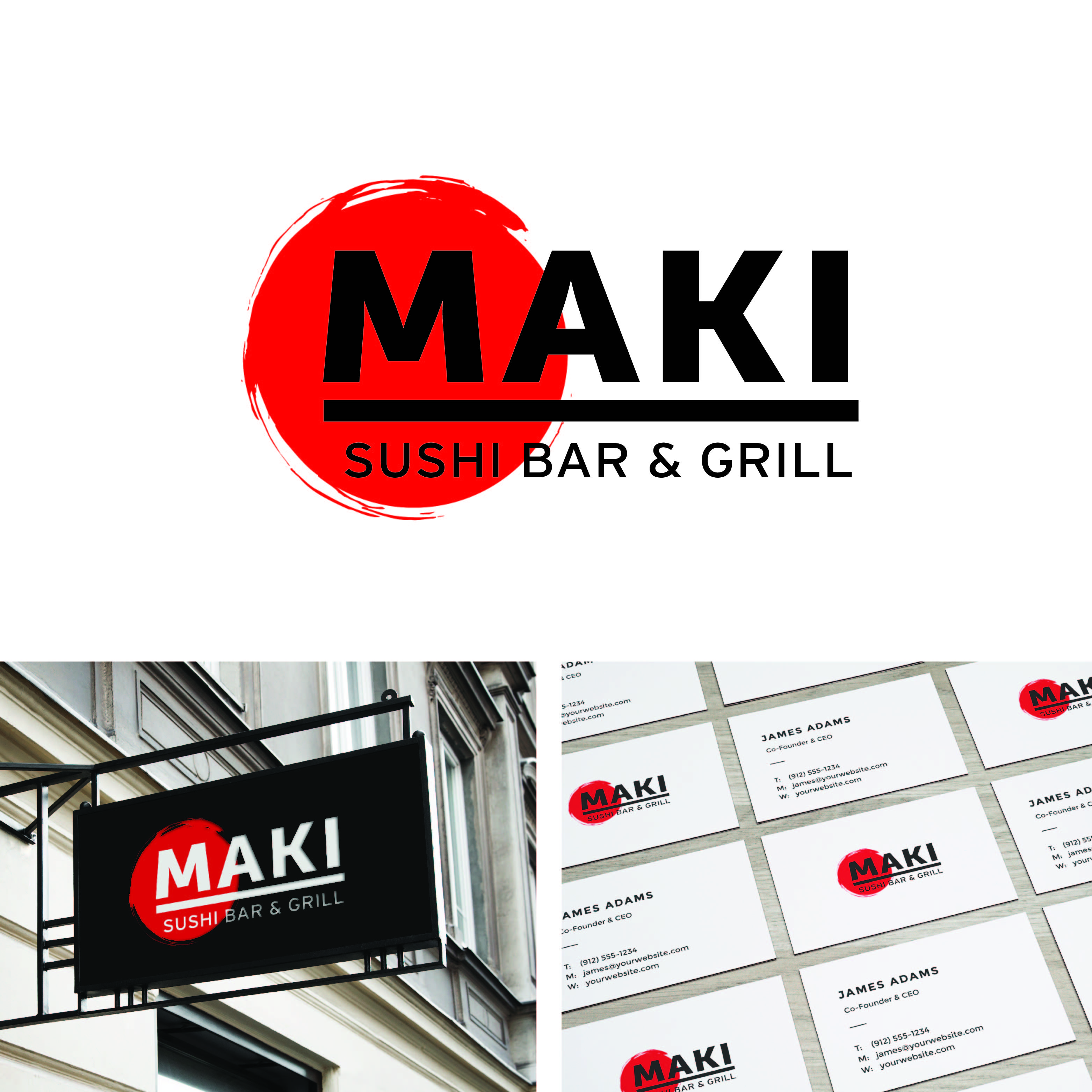 Logo Design by DesignLab for Maki Sushi Bar & Grill | Design #8402389