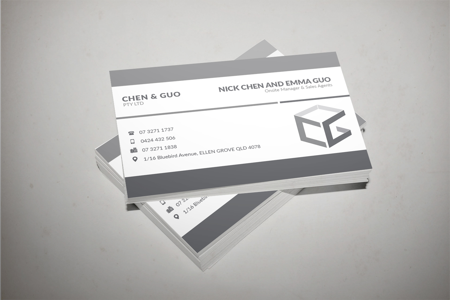 Business Card Design by stwebre1a for Chen & Guo Pty Ltd | Design #8213022