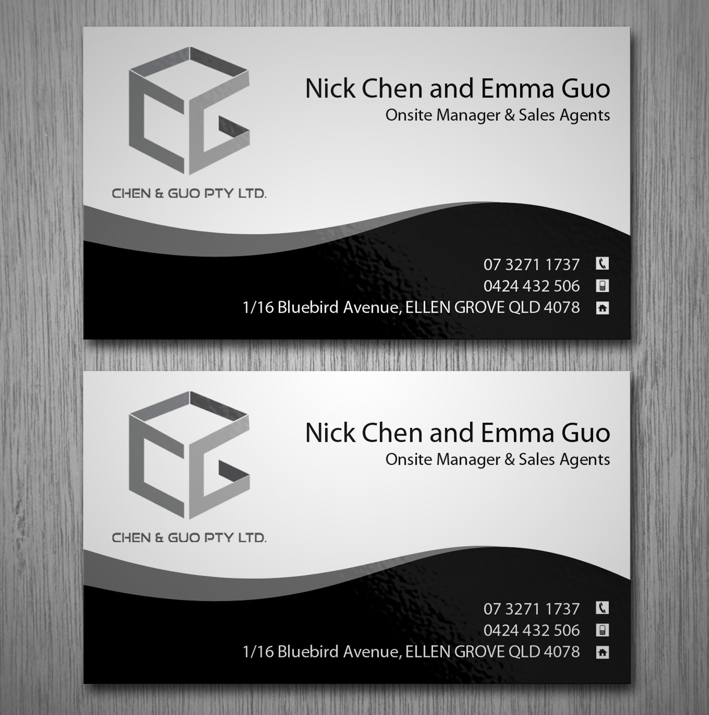 Business Card Design by Lanka Ama for Chen & Guo Pty Ltd | Design #8209965