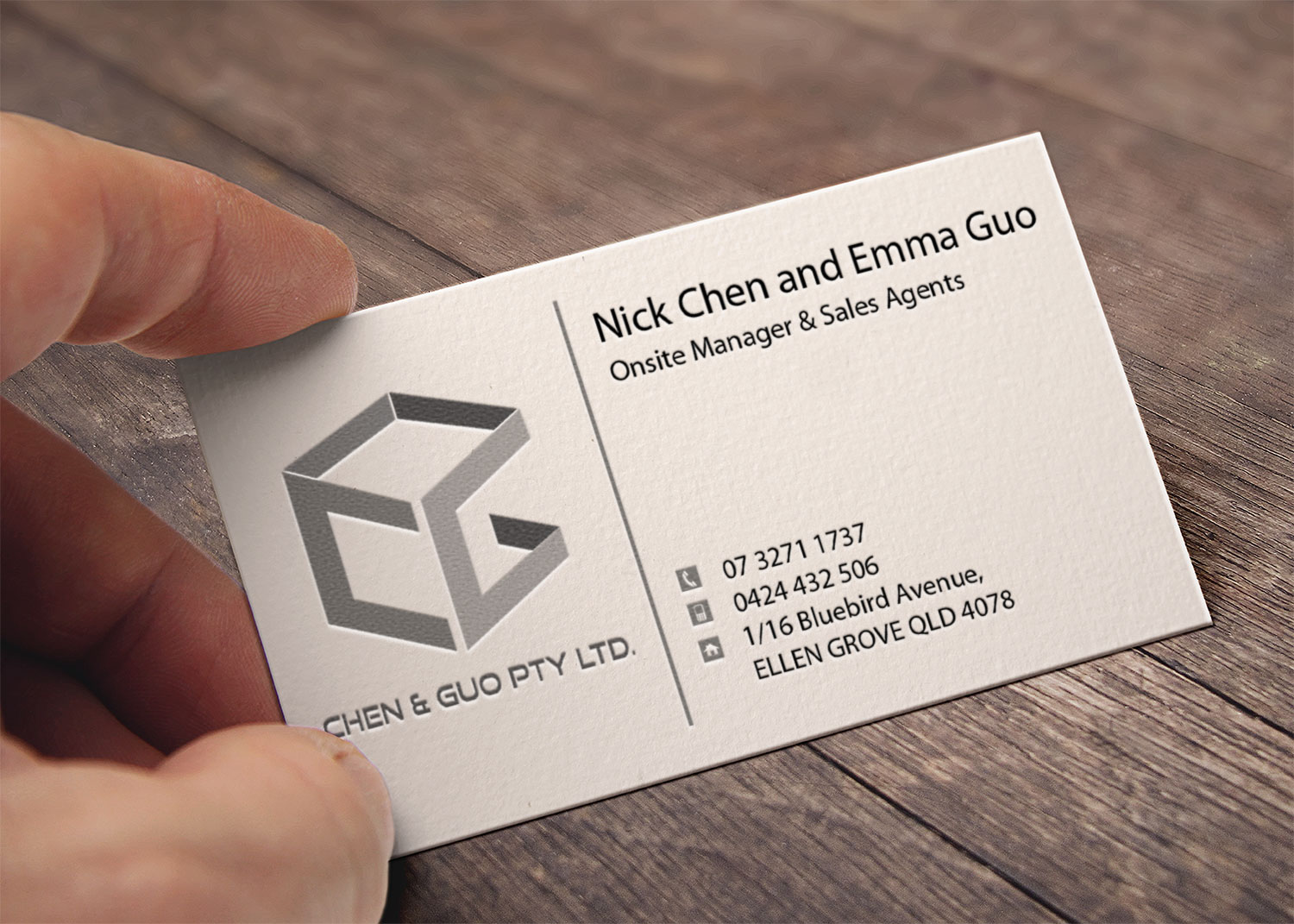 Business Card Design by Lanka Ama for Chen & Guo Pty Ltd | Design #8209969