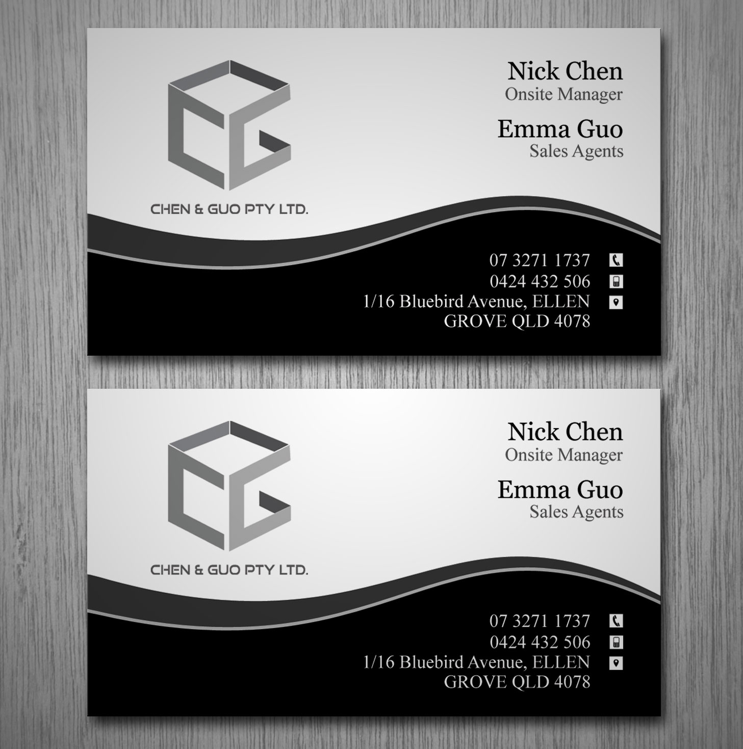 Business Card Design by Lanka Ama for Chen & Guo Pty Ltd | Design #8209980