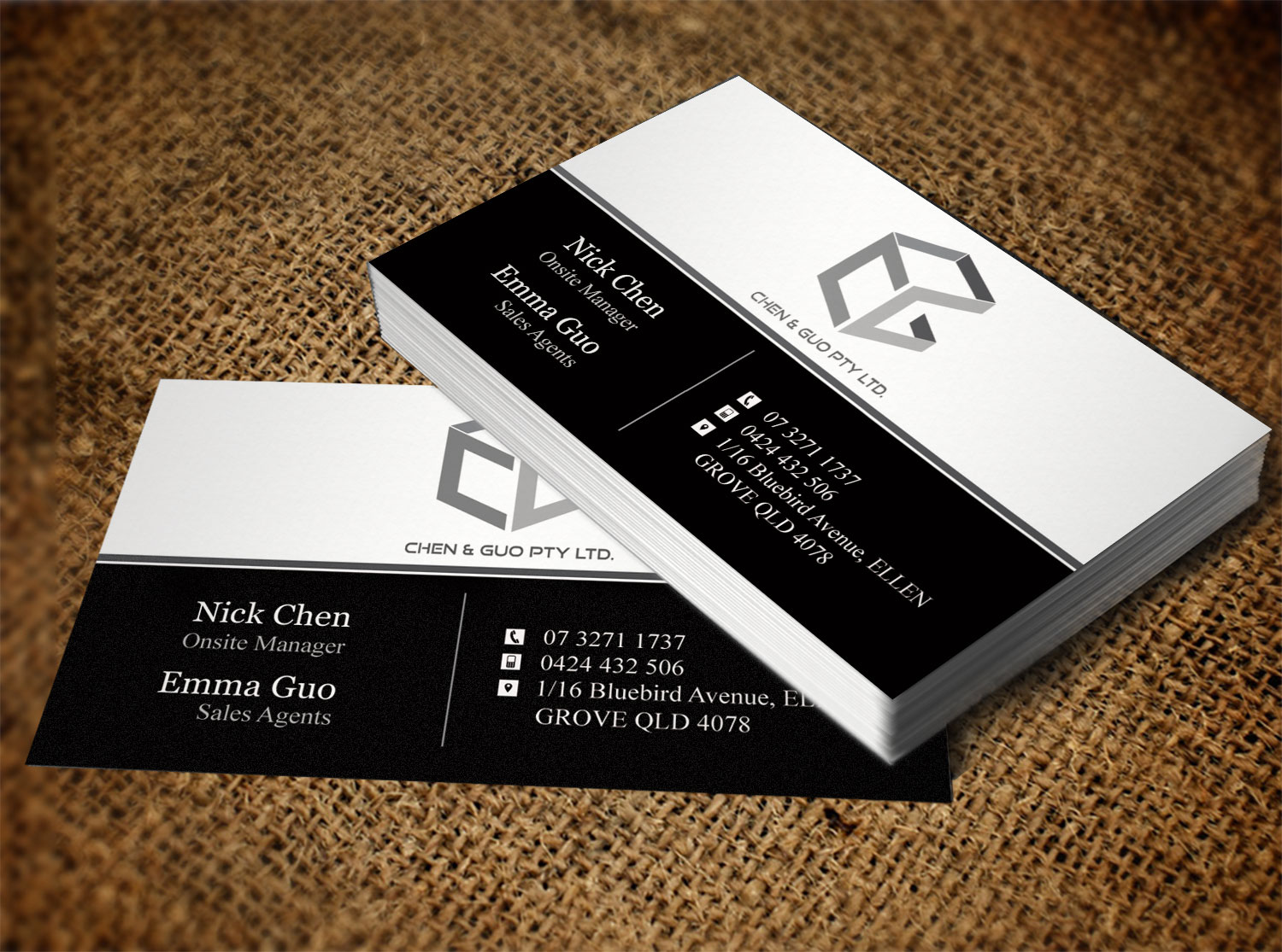 Business Card Design by Lanka Ama for Chen & Guo Pty Ltd | Design #8209987