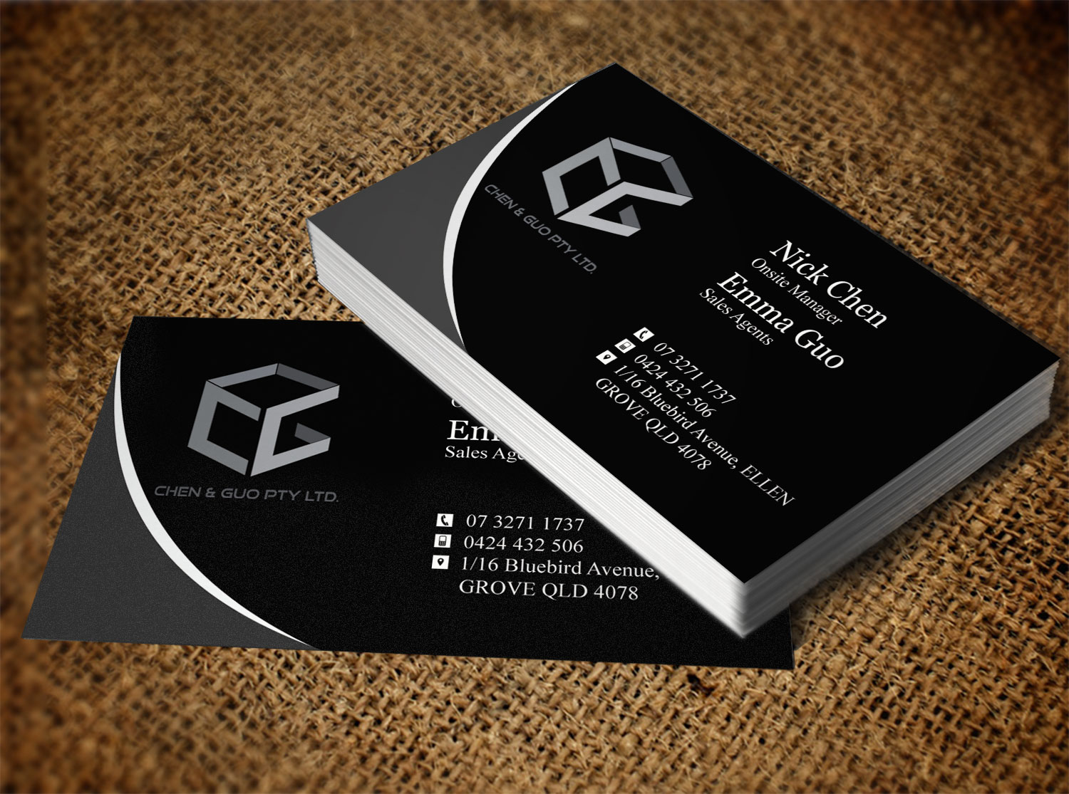 Business Card Design by Lanka Ama for Chen & Guo Pty Ltd | Design #8209991
