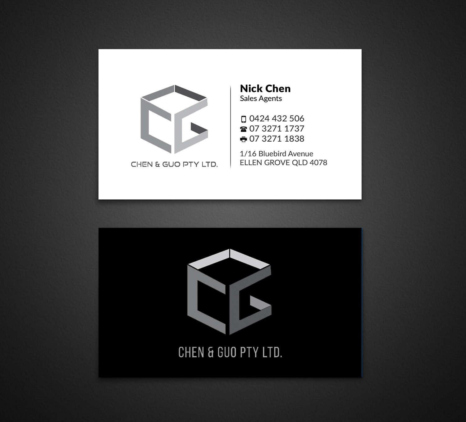 Business Card Design by AFHUN for Chen & Guo Pty Ltd | Design #8433909