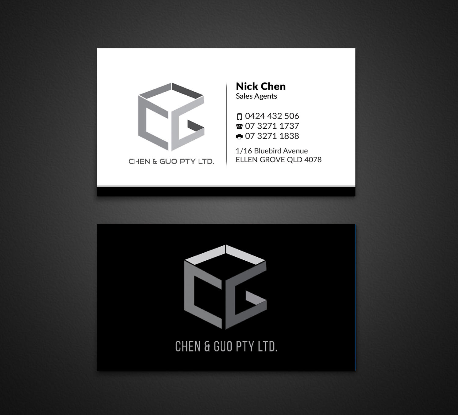 Business Card Design by AFHUN for Chen & Guo Pty Ltd | Design #8433911