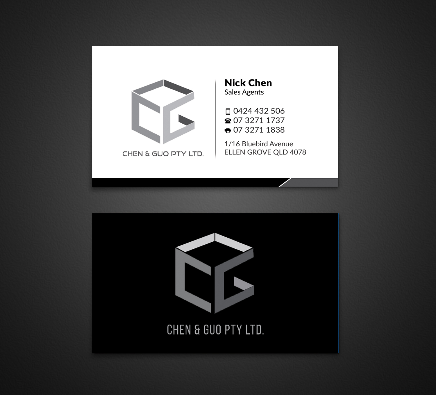 Business Card Design by AFHUN for Chen & Guo Pty Ltd | Design #8433913